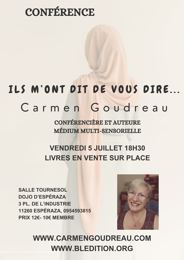 Conférence de Carmen GOUDREAU du 05/07/2024