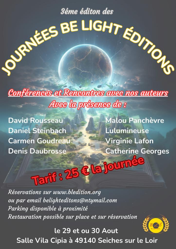 L'affiche pour les journées Be Light Editions 2026 avec Carmen Goudreau.